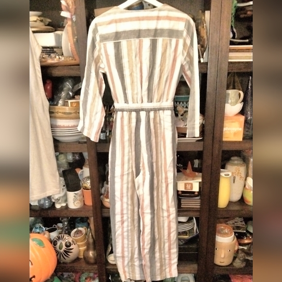 NWT Madewell striped tie waist jumpsuit size 2 - Picture 9 of 11